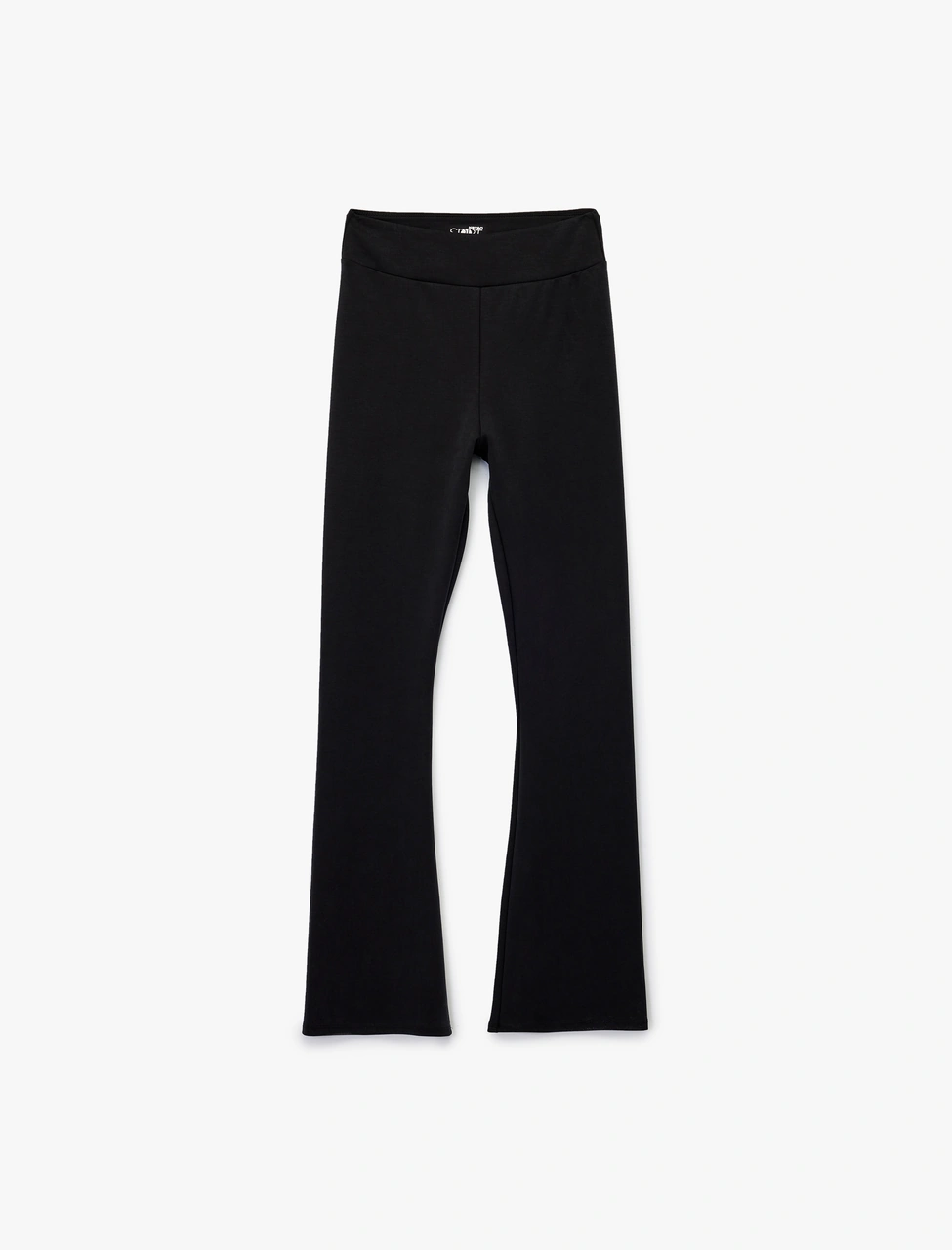 Koton Yüksek Bel Slim Fit İspanyol Paça Spor Tayt Siyah 6wak40106nk SiYAH