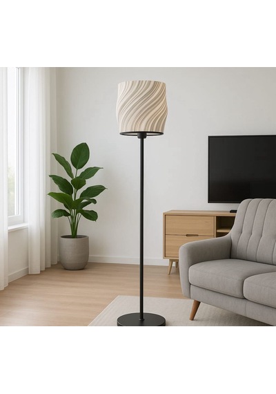 Luna Lambader Salon Oturma Odası Şık Modern Şapka Kısmı Plastik Beyaz