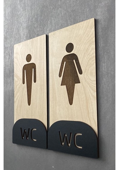 Meşe Serisi Natural Dikey WC Yönlendirme Seti