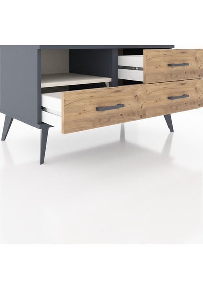 Hyperion Şifonyer Tek Raflı 3 Çekmeceli 88x44x48 Antrasit-aytaşı/çam Aytaşı/çam Hyperion Şifonyer Tek Raflı 3 Çekmeceli 88x44x48 Antrasit-aytaşı/çam Aytaşı/çam