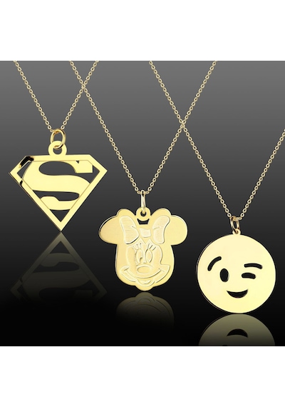 Kuyumcudukkani Mickey Mouse Kolye-35014-g Gold
