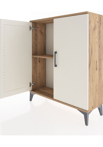 Arges Şifonyer Tek Raflı 2 Kapaklı 88x30x106 Çam-aytaşı Çam
