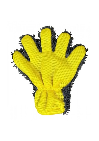 Ergonomik Beş Parmak Tasarımlı İç Ve Dış Temizlik Için Çift Yüz Mikrofiber + Carbon Araç Yıkama Eldiveni