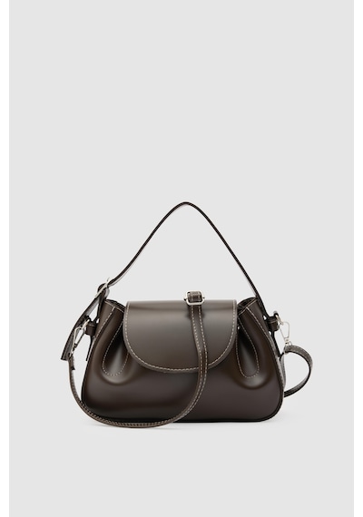 Shule Bags Lover Oval Çapraz Çanta Kahve Kahve
