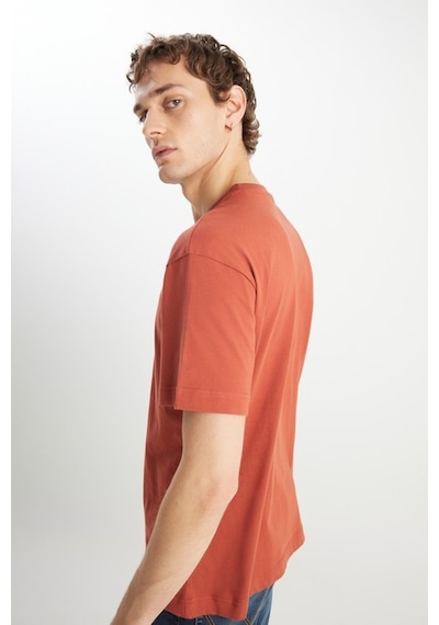 Relaxed Fit Small Logo Erkek T-shirt Wrangler Kiremit