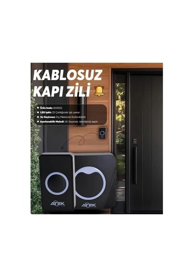 Kablosuz Su Geçirmez Kapı Zili 5047
