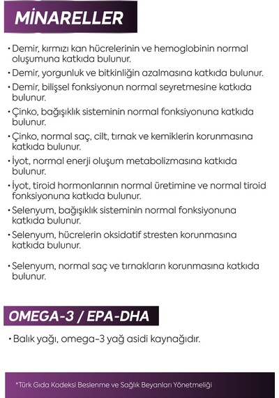 Selevit Mom Multivitamin Multimineral ve Omega 3 30 Kapsül