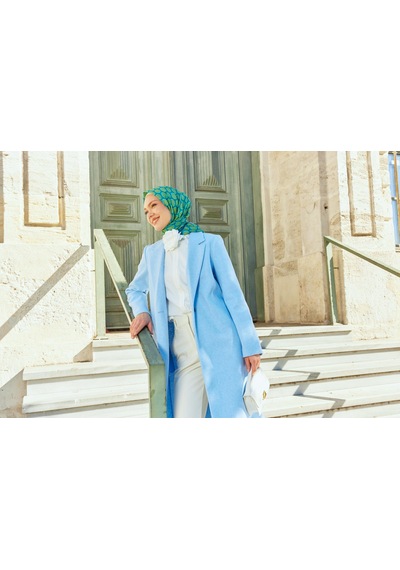 Mirsoy Scarf Dijital Soft Lavina Desen-yeşil Yeşil
