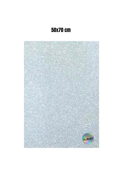 50x70 Cm Simli Fon Kartonu 1 Adet - Beyaz