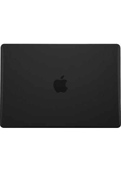 Apple Uyumlu MacBook Air 13.6inç 2022 M2 A2681 Kılıf Kristal Ön Arka Şeffaf Kapak Siyah