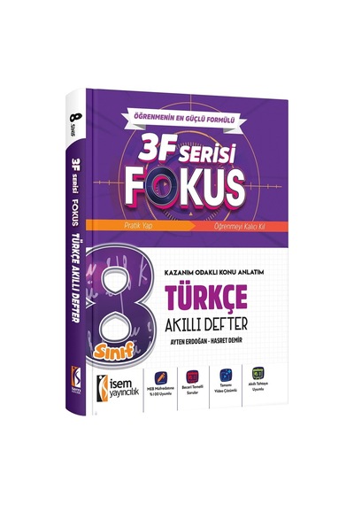 İsem 8. Sınıf Fokus Türkçe Akıllı Defter İsem Yayıncılık
