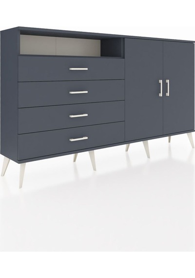 Arges Konsol 3 Raflı 4 Çekmeceli 2 Kapaklı 176x30x99 Antrasit-antrasit Antrasıt/antrasıt - Antrasıt Arges Konsol 3 Raflı 4 Çekmeceli 2 Kapaklı 176x30x99 Antrasit-antrasit Antrasıt/antrasıt - Antrasıt