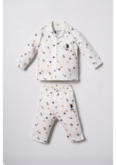 U.S. Polo Assn. Erkek Bebek Beyaz Gömlek Pijama Takımı Usb3107-c-v1 Usb3107-c-v1