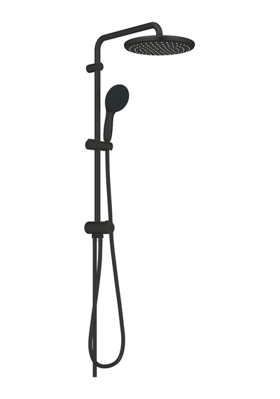 Grohe Tempesta System 250 Duvara Monte Duş Sistemi, Yön Değiştiricili, Mat Siyah - 269802431 Siyah