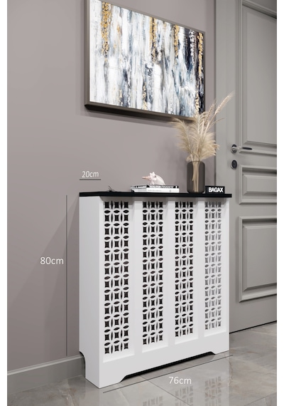 Dekoratif Petek Dolabı Kalorifer Peteği Kapatma Ünitesi Modern Tasarım İç Ölçü 76 Cm Dış Ölçü 80 Cm Petek 76 Beyaz Üstü Siyah D1 Dekoratif Petek Dolabı Kalorifer Peteği Kapatma Ünitesi Modern Tasarım İç Ölçü 76 Cm Dış Ölçü 80 Cm Petek 76 Beyaz Üstü Siyah D1