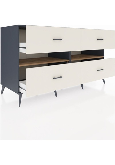 Kronos Konsol 2 Raflı 4 Çekmeceli 176x59x99 Antrasit-çam/aytaşı Atlas Çam/aytası - Antrasıt Kronos Konsol 2 Raflı 4 Çekmeceli 176x59x99 Antrasit-çam/aytaşı Atlas Çam/aytası - Antrasıt