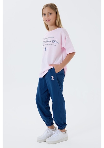 U.s. Polo Assn. Kız Çocuk Pembe Pijama Takım Pembe