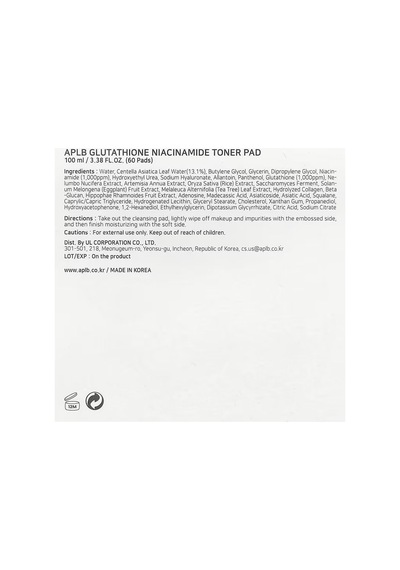Aplb Glutathione Niacinamide Tonik Pedi 60 Adet