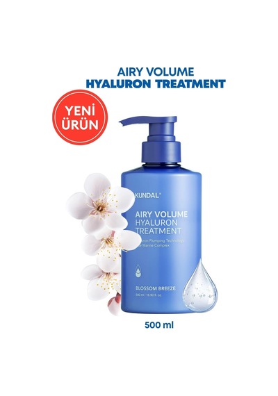 Arındıran Nemlendiren Hacim Veren Saç Kremi Airy Volume Hyaluron Treatment 500ml Blossom Br. Diğer
