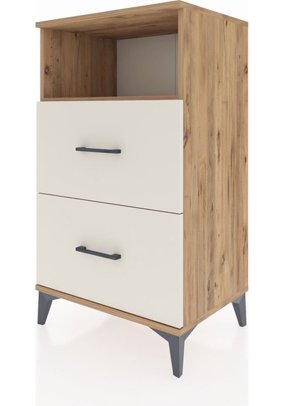 Hyperion Komodin Tek Raflı 2 Çekmeceli 60x44x106 Çam-aytaşı Atlas Çam