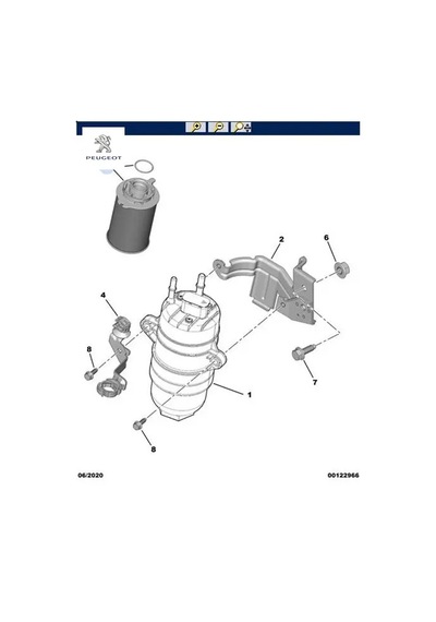 Mazot Filtresi Boxer Iii Peugeot 1638149580 Alfa Romeo, Fıat 1674210980