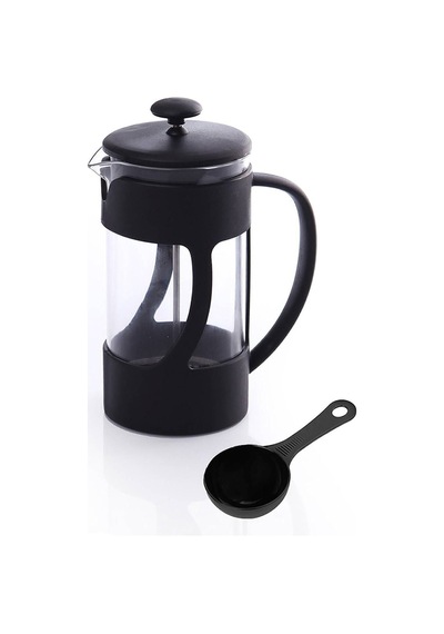 Bitki Çayı Demliği Filtre Kahve 350 Ml Siyah - Şeffaf