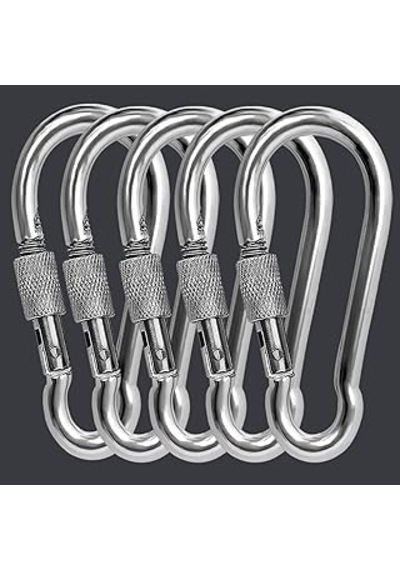 Vidalı Metal Karabina, 10 Mm, 5'li Paket