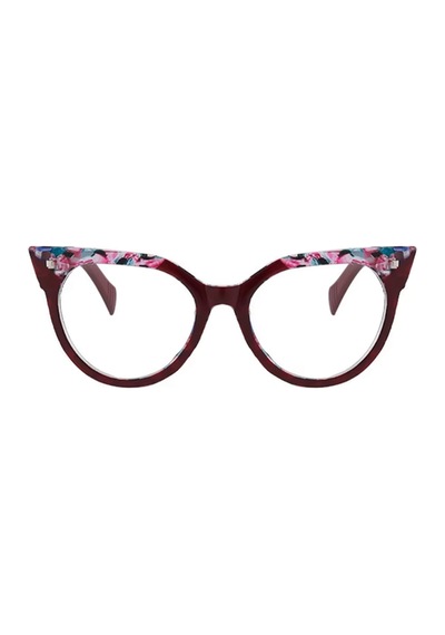 Bordo Zafina Mavi Işık Korumalı Vintage & Retro Gözlük