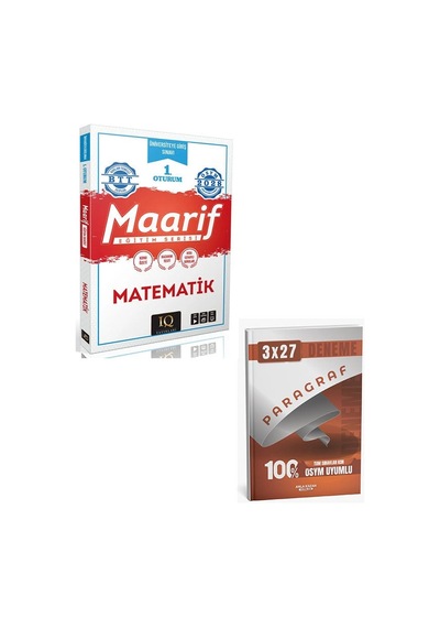 2027 Iq 2028 Yks Tyt Matematik Maarif Eğitim Serisi 1. Oturum + Anla Kazan Paragraf Deneme