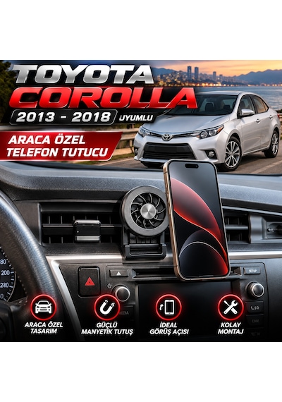 Toyota Corolla 2013-2018 Uyumlu Araca Özel Magsafe Telefon Tutacagı