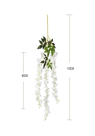 Nettenevime Yapay Çiçek Sarkan 3 Dallı Akasya 90cm Beyaz Çok Renkli