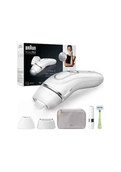 Braun Ipl Silk Expert Pro 3, Evde Tüy Alma, Çanta, Venus Tıraş Makinesi, 2 Başlık İle, Pl3136