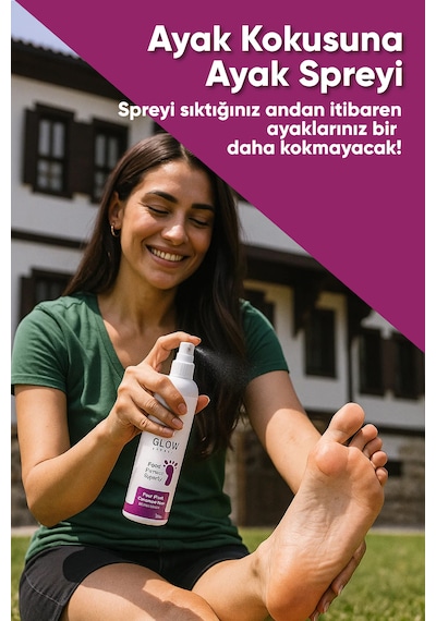 Glow Whıte Ayak Koku Giderici Sprey 100 Ml Okaliptus & Nane Yağı Içerikli