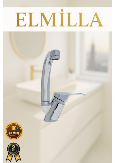 Kısa Krom Lüx Kuğu Mix Aç Kapa Banyo Lavabo Bataryası