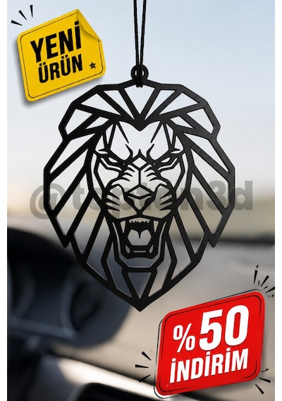 Aslan No1 Dikiz Ayna Süsü - Araba Süsü - Oto Aksesuar - Çift Taraflı