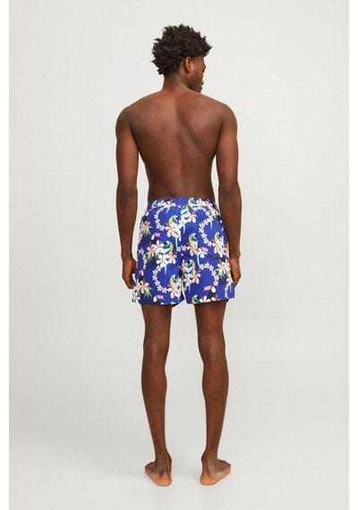 Jack & Jones Jpstfıjı Jjswım Aop Ss24 Mavi Erkek Deniz Şortu 000000000101961752