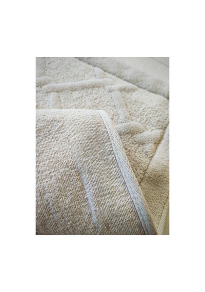 Aleyna 2'li Banyo Paspas Takımı %65 Pamuk Yüksek Emici Pamuklu Banyo Paspası 60x100 Cm + 50x60 Cm Krem