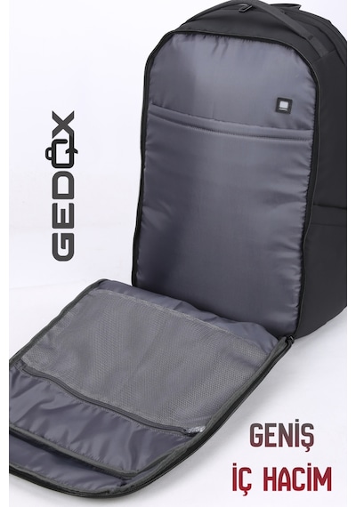 Gedox Siyah Su Geçirmez 25 Litre Geniş Hacimli Seyahat Ve Laptop Sırt Çantası Valiz Tipi Gezi Ve İş Çantası