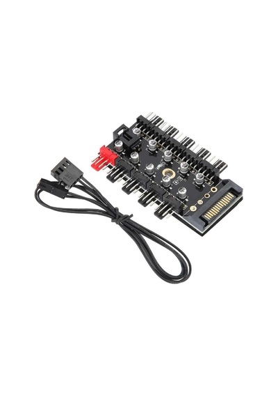 4988 10 Port Fan Power Sata Güç Switch Pwm Çoklayıcı.