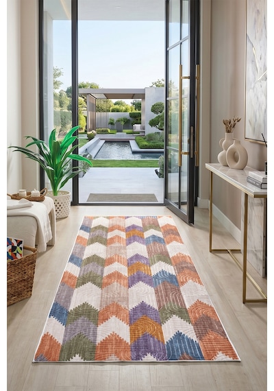 Raschel Carpet Premium Bohem Yıkanabilir Leke Tutmaz Modern Multi Çok Renkli Özel Seri Kaymaz Taban Yolluk Rcmultı Yllk 001 Çok Renkli