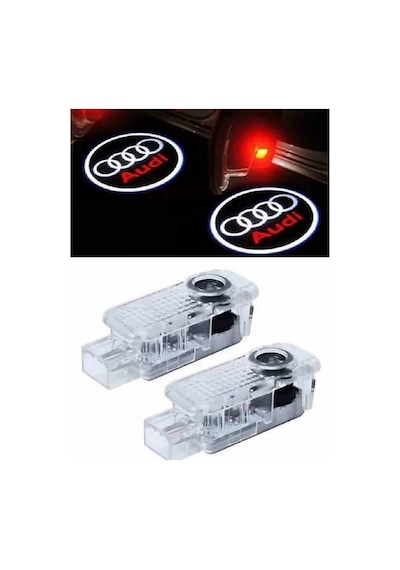 Hdm Audi A3 Kapı Altı Logo Hayalet 2008 Sonrası Led Işık Delmesiz Kullanım Kolaylığı