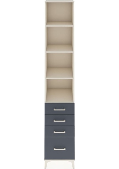 Hyperion Dolap 4 Raflı 4 Çekmeceli 44x44x243 Aytaşı-antrasit Aytaşı