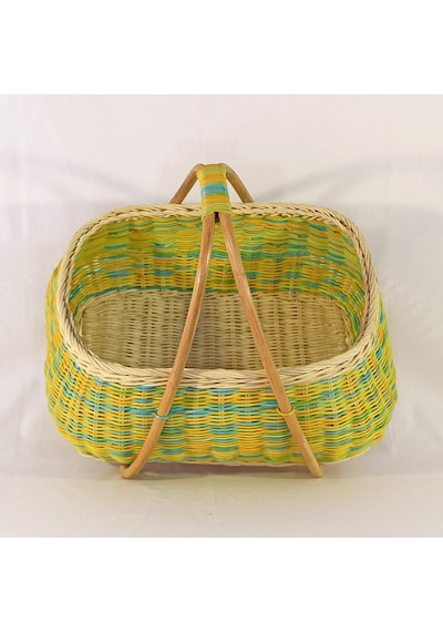 Rattan Renkli Piknik Sepeti -01 Mix