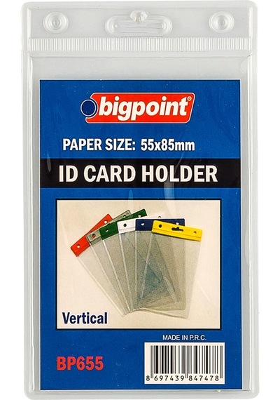 Bigpoint Kart Poşeti Dikey Şeffaf 55x85mm X 10 Adet