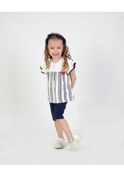 Harika Kids Kız Bebek Kaprili Kısa Kollu Karpuz Kol Bandanalı Yazlık Basic Alt-üst Takım 6-24 Ay 001