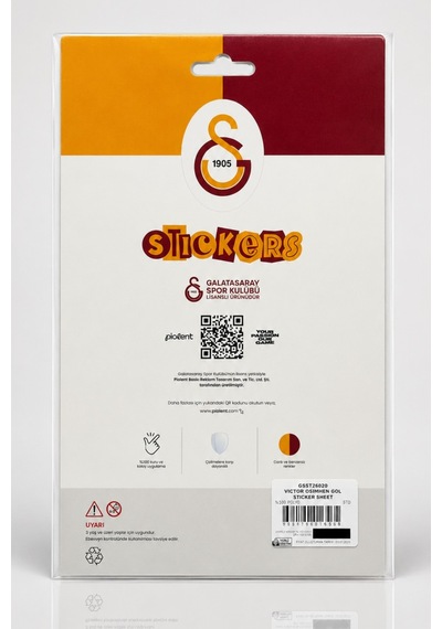 X Dekomus Lisanslı Galatasaray "victor Osimhen" Sticker Sheet Altın