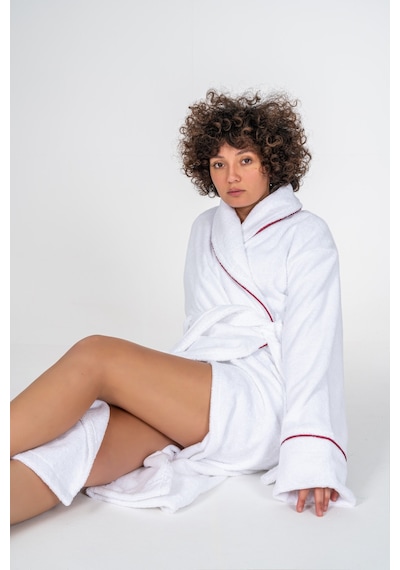 Cotton Box Classic Bornoz Seti Helya Beyaz Unisex L/xl Beyaz
