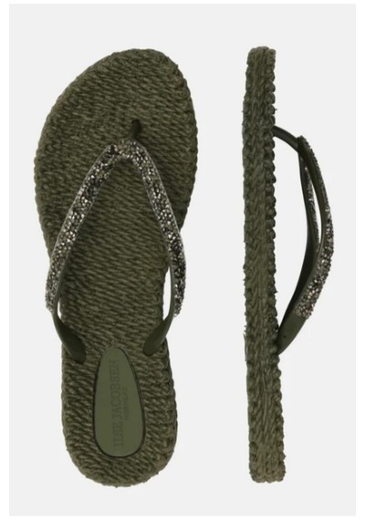 Army Cherful03g - Yeşil Taşlı Parmak Arası Terlik-14279
