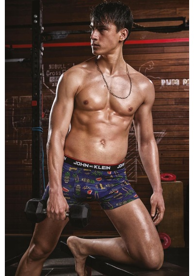 Cazibella Ananas Hawai Desen Lastikli Erkek Boxer-11 Saks
