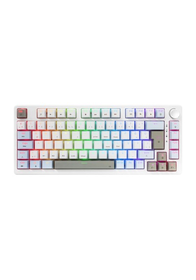 Vexor Rgb Mekanik Gaming Oyuncu Klavyesi 82 Tuş 3 Mod Bluetooth + 2.4g + Kablolu Huano Brown Kahverengi Switch Linear 2000mah Batarya Anti-ghosting Kompakt%75 Hot Swap